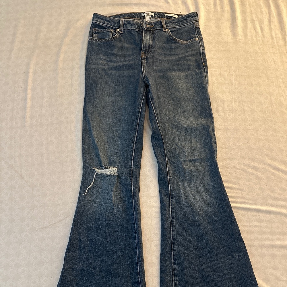 Forever 21 high rise flare leg jeans